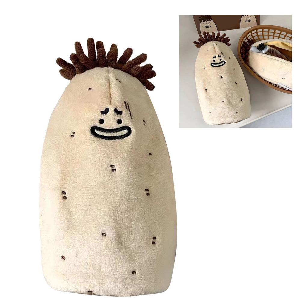 Plush Pen Bag Cute Potato Shaped Soft Fade Resistant Multi Purpose Pencil Case Storage Bag Toy for