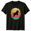 Retro Sunset Shaggy Dog Silhouette TShirt Dog Owner Pet Lover Gift For