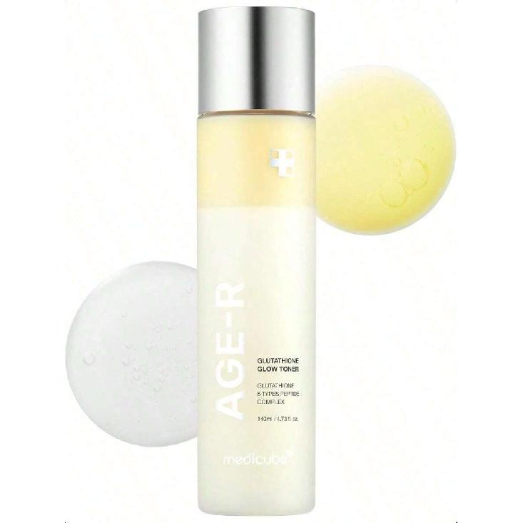 

Medicube Age-R Glutathione Glow Молочный тонер 140 мл, Низкораздражающий двухслойный тонер для сияющей кожи как стекло с пептидом, Сияние, Увлажнение Glow Milky Toner 140ml
