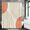 Arch Sun Modern Minimalist Shower Curtain, Bathroom Decorative Shower Curtain, Waterproof Shower Curtain with Hooks