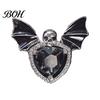 Car Accessories for Men Women Halloween Air Vent Clip, Metallic Skull Bat Freshener Fragrance Ornament Charm, Cool Auto Aroma Diffuser Gothic