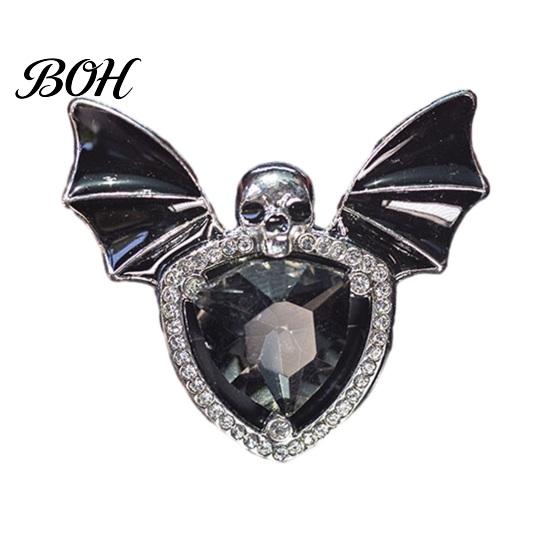 Car Accessories for Men Women Halloween Air Vent Clip, Metallic Skull Bat Freshener Fragrance Ornament Charm, Cool Auto Aroma Diffuser Gothic
