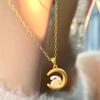 Xiaohongshu Gradual Change Love Necklace Female Cold Wind Collarbone Chain High Design Necklace