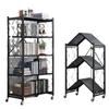 Portable Folding Storage Rack for Study or Living Room