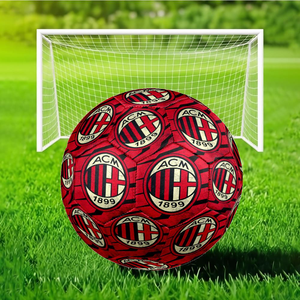 Milan Football club Printed Size 5 Soccer Ball - Durable, Machine-stitched, Soft and Comfortable, Suitable for Training and Matches Gift