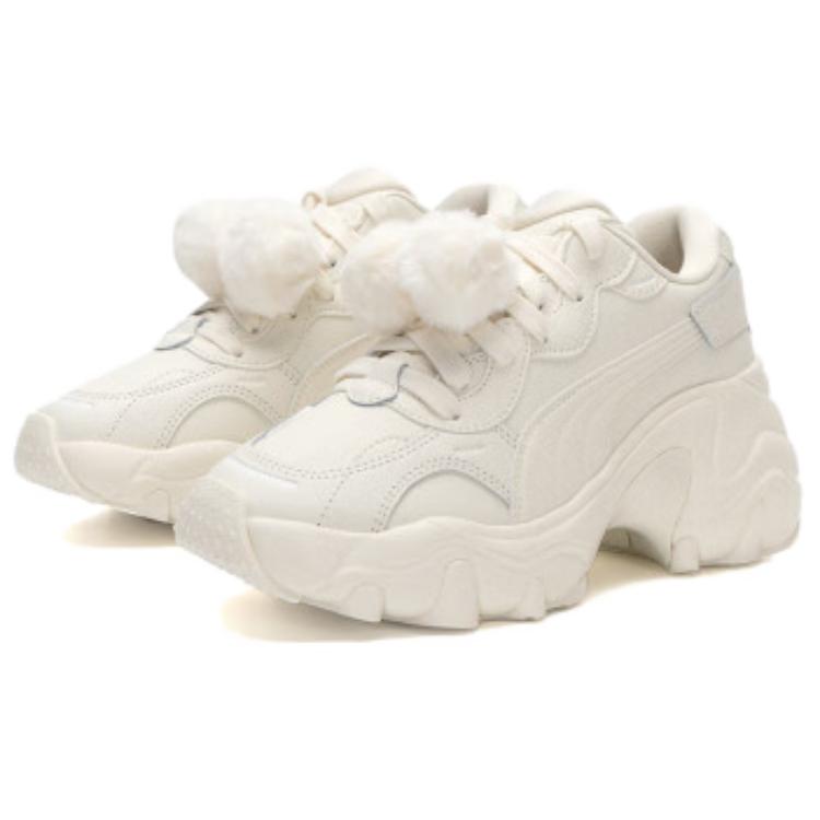 Puma Pulsar Wedge Furry - Warm White Women Sneakers Cream 400977-01