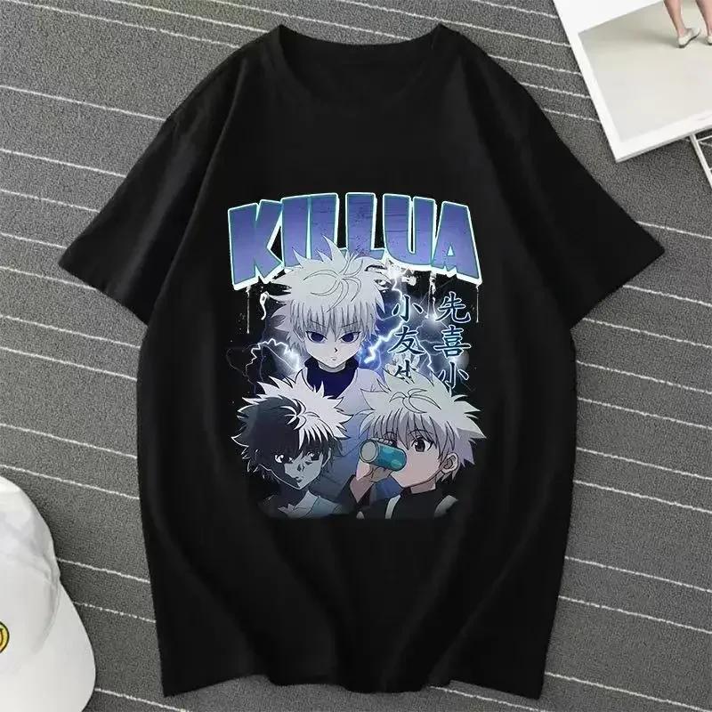 Anime Hunter X Hunter Killua Zoldyck T Shirts Men/women HXH Anime T-shirt Casual Harajuku Streetwear Summer Men Clothing Tops
