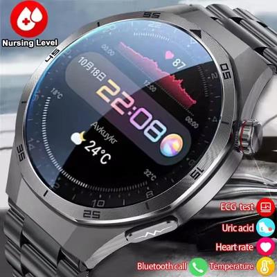 2025 New Health Non Invasive AI Diagnostic Smart Watch ECG BP Men's Three Highs Uric Acid Blood Fat Bluetooth Call Smartwatches