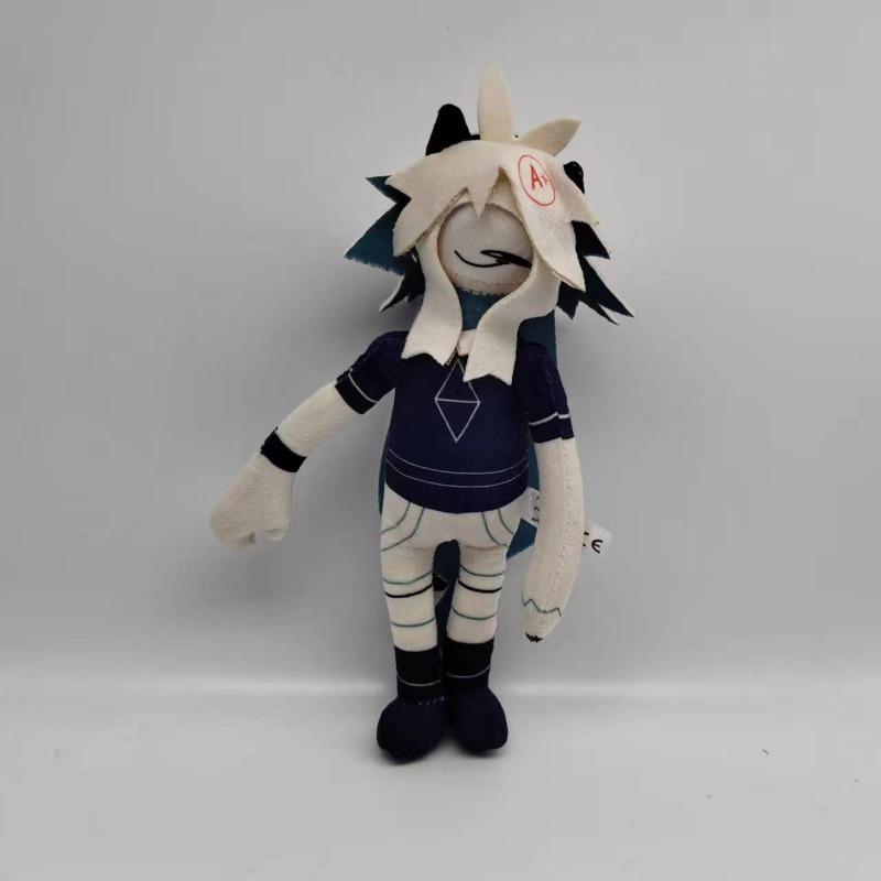 Fundamental Paper Education FPE Peluche Lupo Viola Capelli Bianchi Studente A+ Morbido Peluche Personaggio di Gioco Regalo Per Fan Decorazione da Collezione Regalo