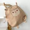 Cute Cartoon Lamb Canvas Backpack For Kindergarten Girls Breathable Lightweight School Bag