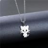 Bear Necklace Stainless Steel Jewelry Fashion Jewelry Fine Silver Color for Women Girls and Valentine Birthday Party Gift Super