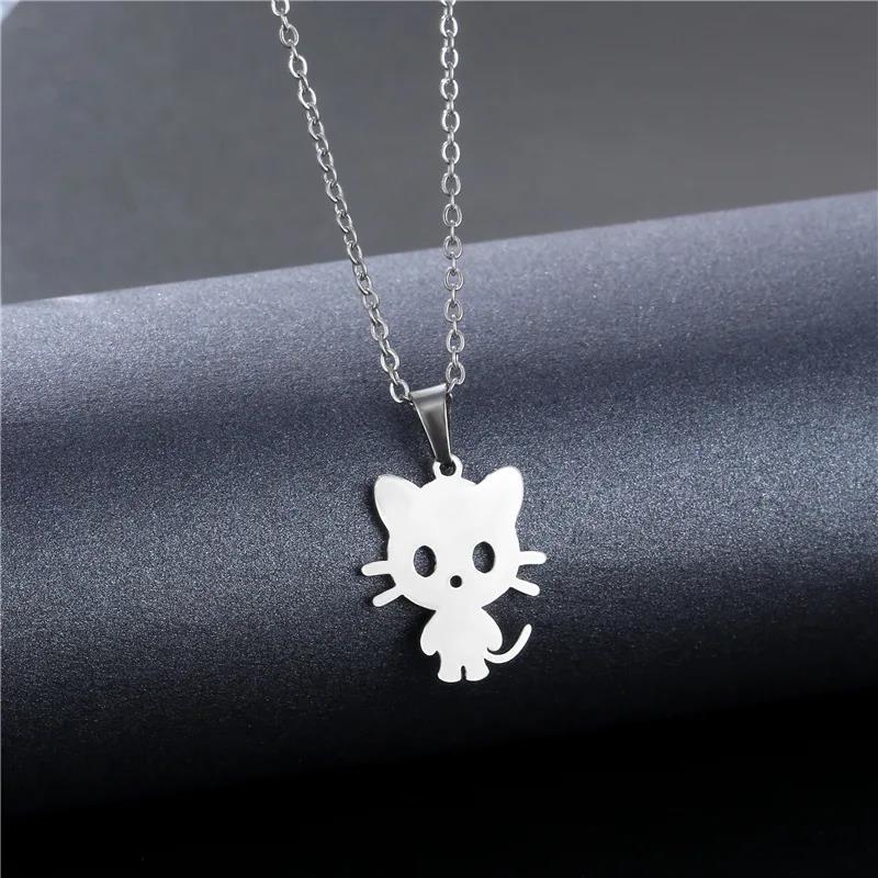 Bear Necklace Stainless Steel Jewelry Fashion Jewelry Fine Silver Color for Women Girls and Valentine Birthday Party Gift Super