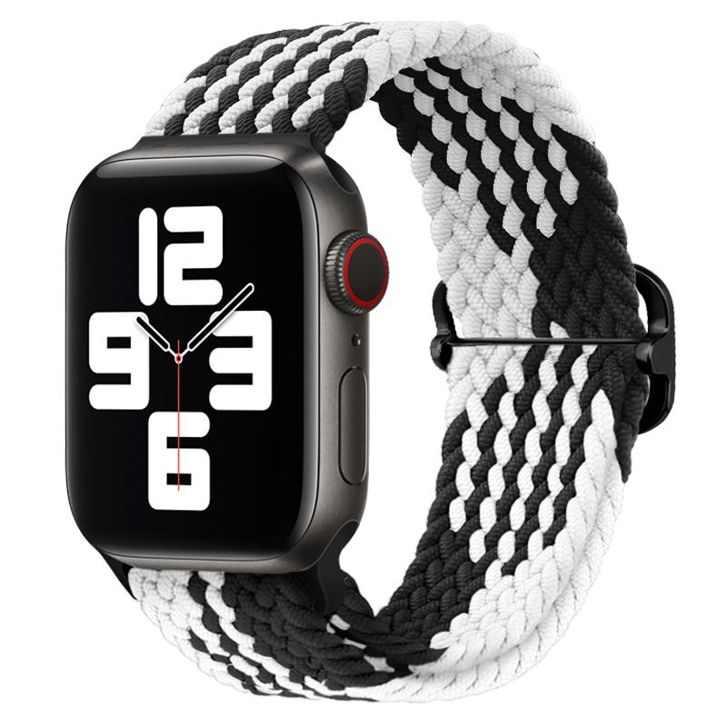 Braided Loop Strap for Apple Watch Band 44mm 40mm 49mm 45mm 41mm 46mm 42 38mm Nylon Bracelet iWatch Series Ultra 10 9 8 7 6 5 SE