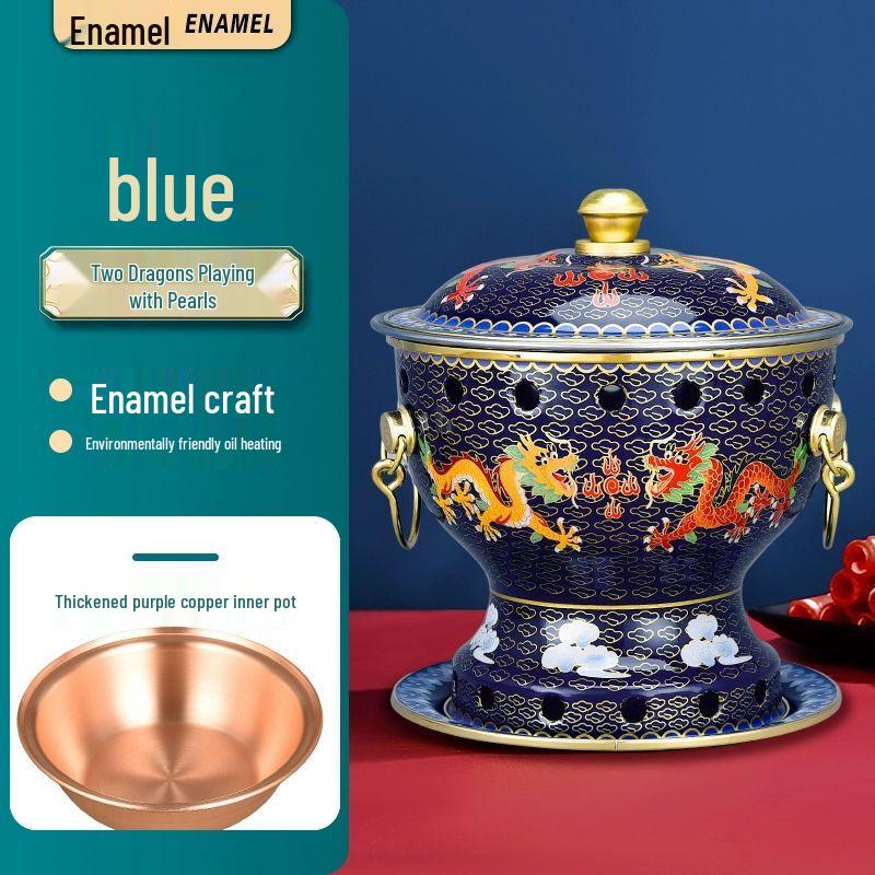Enamel Copper Single-Person Alcohol Hotpot