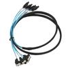 Mini SAS Kabel 4 SATA auf 4 SATA Gerade Gebogenes Kabel 6Gbps Entstört Doppelte Gruppe