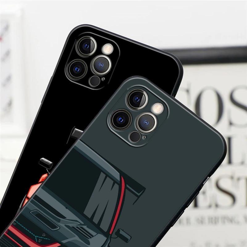 Japan JDM Tokyo Sports Car Anime Phone Case For Apple iPhone 16e 16 15 14 13 12 11 Pro Max XR XS 8 Plus SE2 Cover Silicone Cases