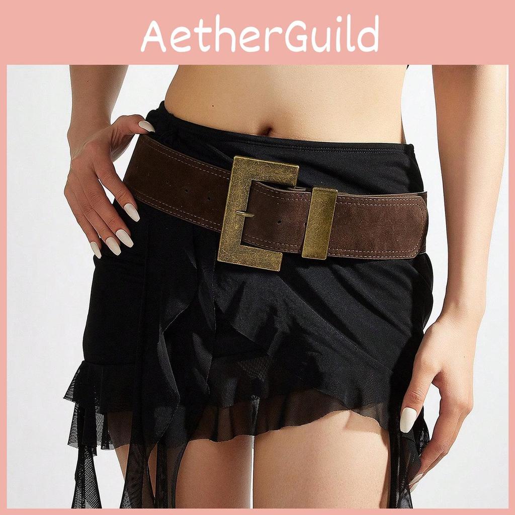 Style Rivet Leather Belt With Alloy Pin Buckle For Casual Outfits And Street Fashion