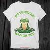 ZC144 Stern Eff You See Kay Why Oh Frosch Yoga T-Shirt für Erwachsene Herren Damen vintage gewaschen Grafik vielseitig stilvoll Streetwear