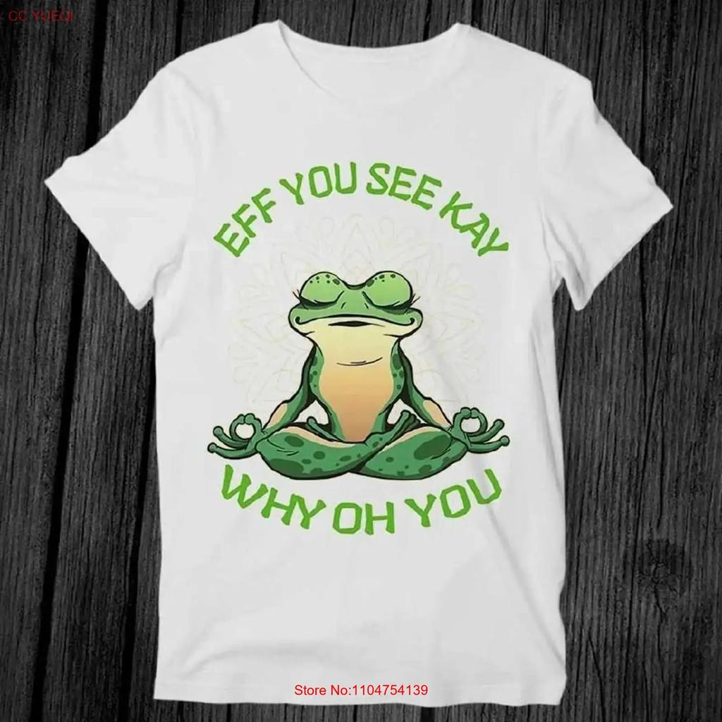 ZC144 Star Eff You See Kay Why Oh Frog Yoga T Shirt Adult Unisexs Wome Vintage Washed Graphic Versatile Stylish Streetwear