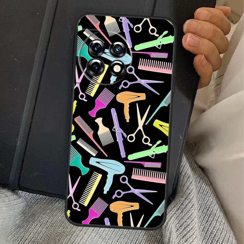 Barber Shop Hair Stylist Tools Case For OnePlus 13T 10T 8T 10R 12R 13R 15 13 12 11 10 9 Nord CE 5 2 3 4 Lite N20 N30 Cover