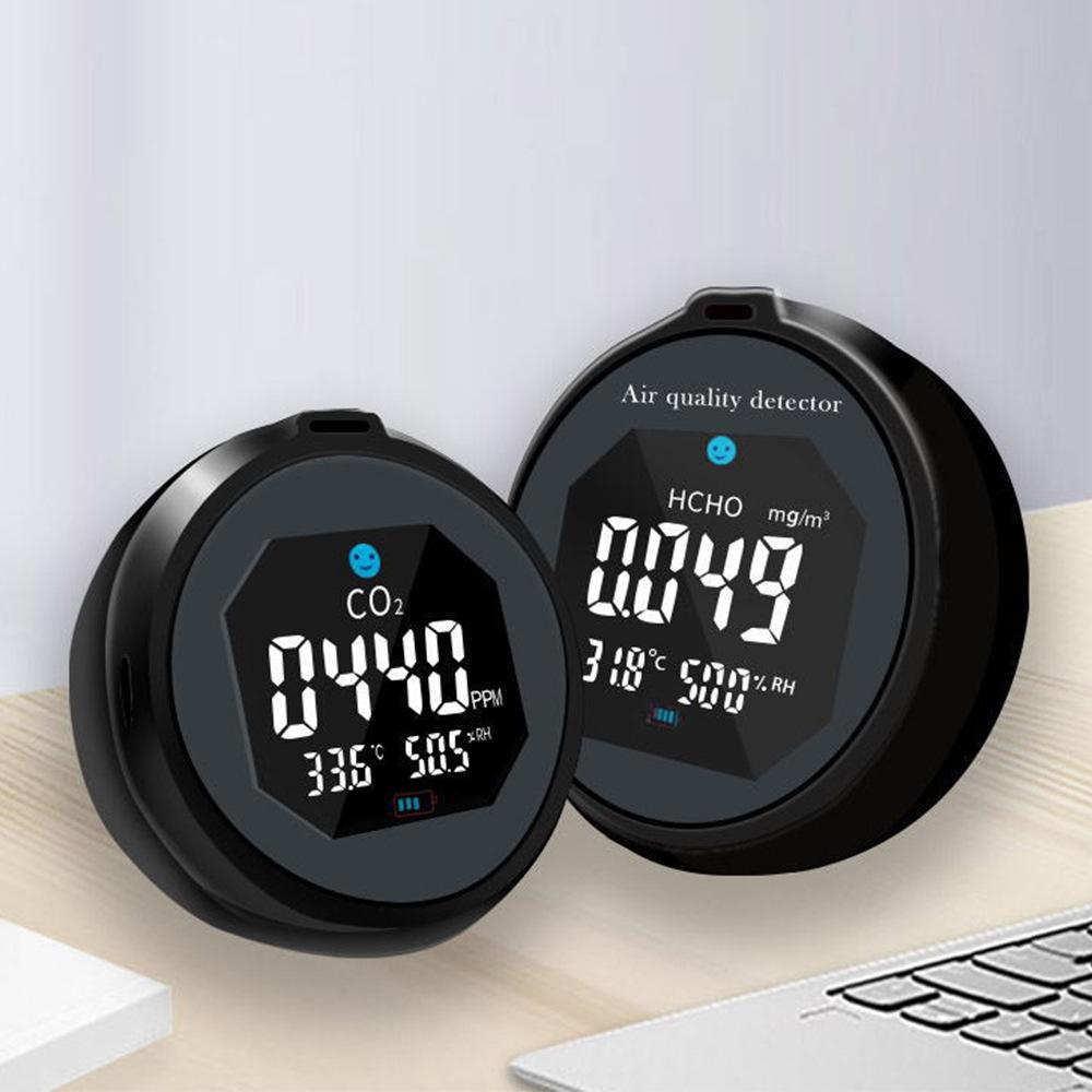 Portable CO2 Tester Air Quality Monitoring NDIR Sensor Data Carbon Dioxide Detection Instrument for Home Environment Assessment with Digital Display