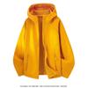 Mens Lightweight Outdoor Hooded Softshell Jacket Fall Casual Wear Solid Color Loose Fit Windproof