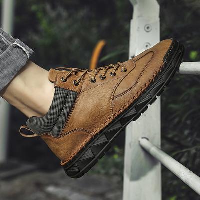 Men's Handmade Casual Outdoor High-top Shoes Rubber Sole Large Size Men's Shoes 38-48