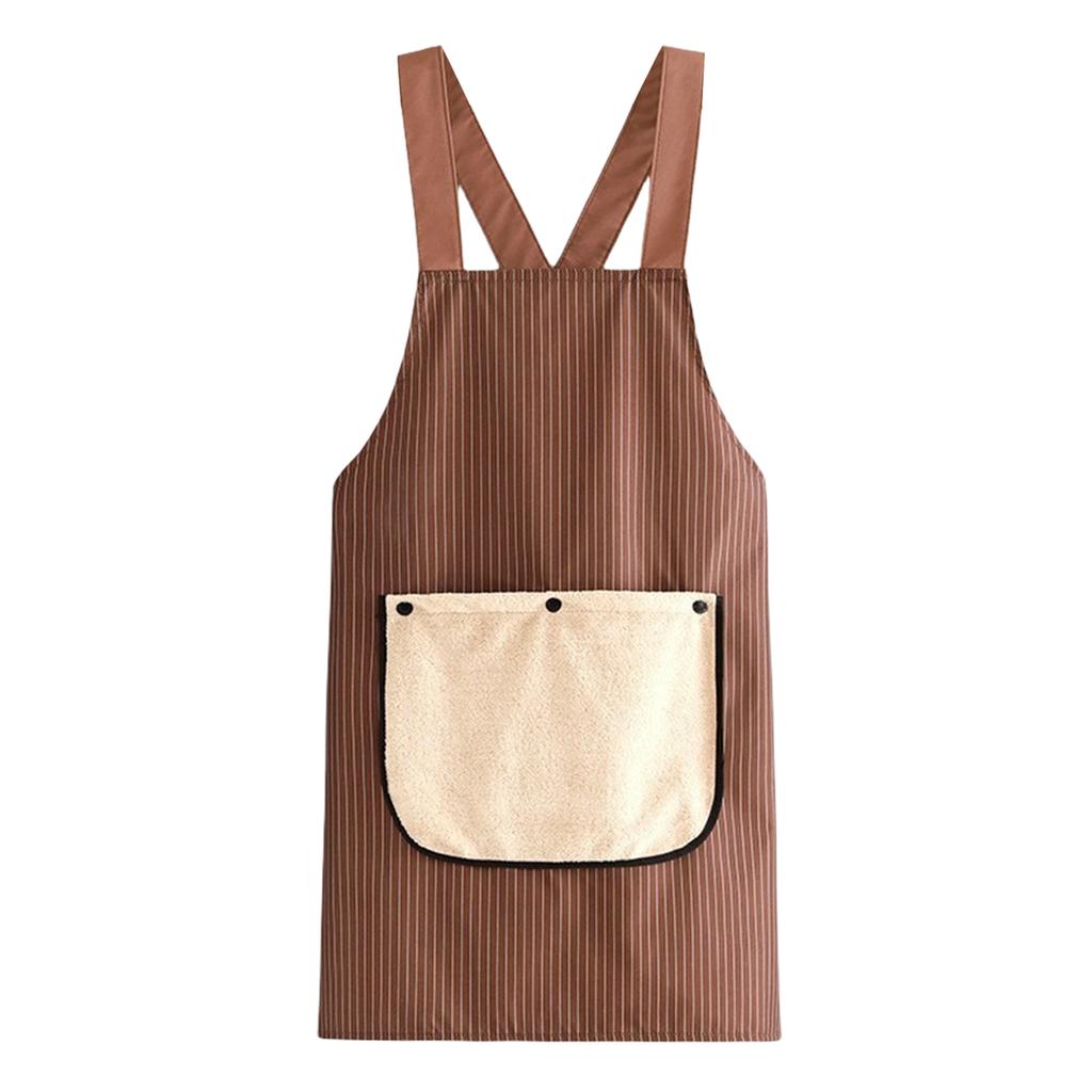 No-Tie Cross Back Chef Apron Comfortable Cross-Back Kitchen Apron Easy To Clean for Men & Women Cooking Baking Grilling BBQ