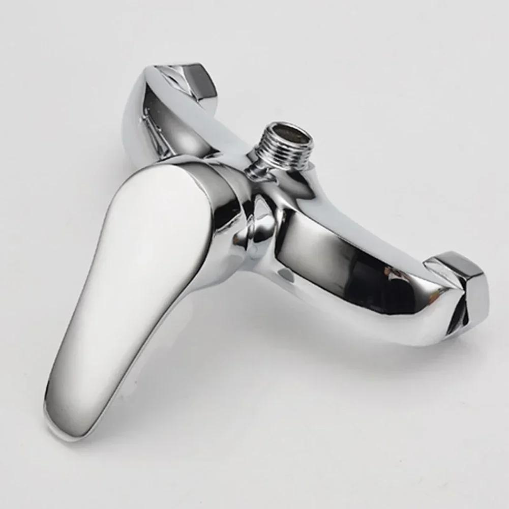 G1/2in Polished Chrome Finish Wall Mounted Bathroom Bathtub Shower Tap Mixer Faucet Lifting Type Zinc Alloy Shower Faucet Holder