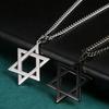 Star of David Pendant Necklace for Women Men Hexagram Cross Menorah Triskeles Je Jewelry Stainless Steel Choker Amulet Gift
