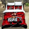 Red Dead Redemption 2 Print Bedding Sets Exquisite Supplies Set Duvet Cover Bed Comforter Set Bedding Set Luxury Birthday Gift