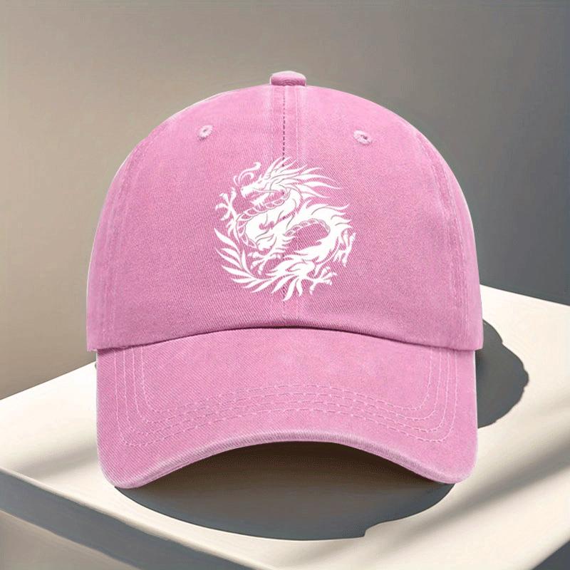 Dragon  Print Baseball Cap Dragon Theme Baseball Cap Baseball Cap for Dragon Lovers Stylish and Adjustable Hand Washable