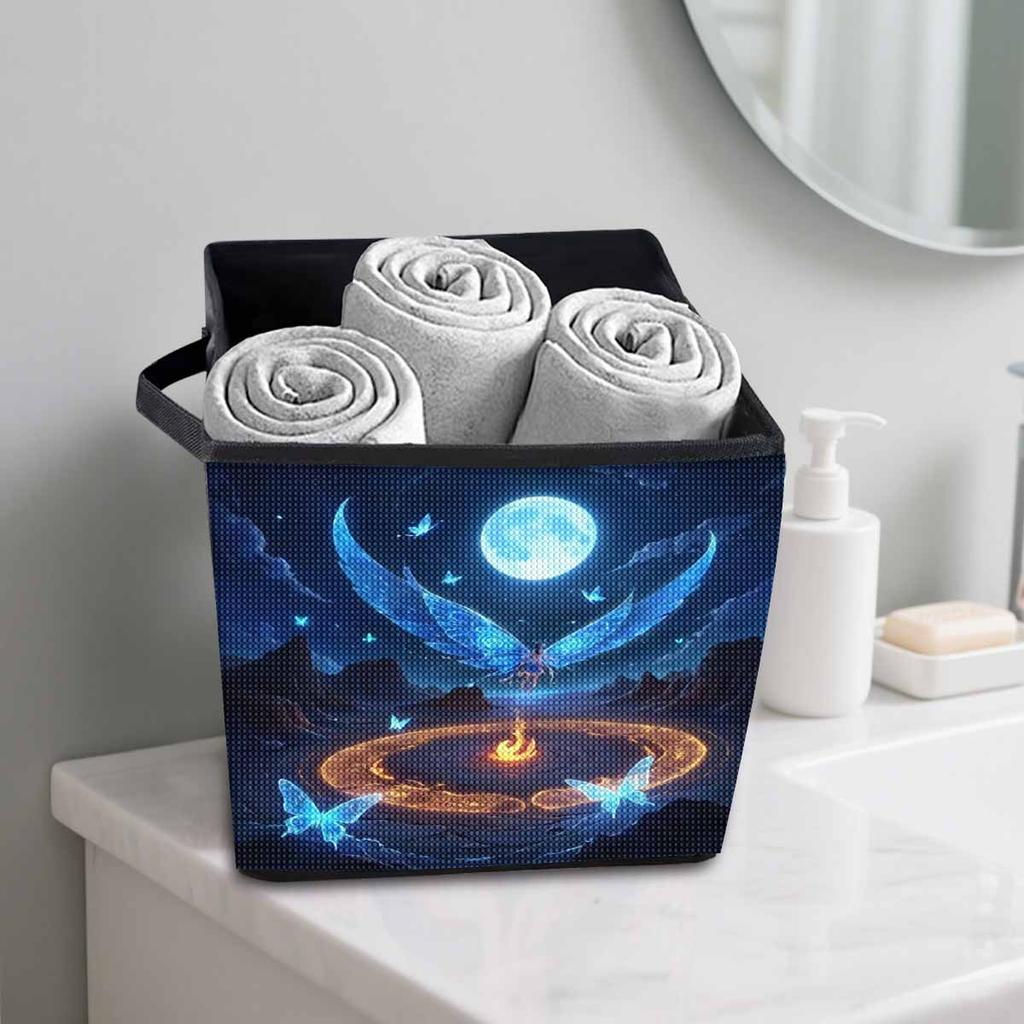 Magnifique Princesse Peinture Diamant 5D Panier de Rangement Broderie Diamant Mosaïque Forage Rond Complet Kits Point de Croix Décoration de Maison Décoration de Maison