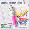 Blue Fruit Multi-Color Gel Pen Set - 30 High-Quality Stackable Press-Type Ballpoint Pens for Journaling