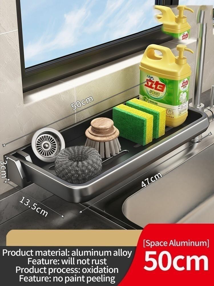 Foldable Kitchen Sponge Holder Sink Drain Rack Soap Drainer Towel Rack Shelf Organizer bathroom Storage Accessories