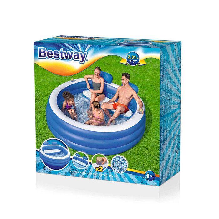 Bestway Aufblasbarer Familienpool 231x219x79 +6 Jahre Garten 54422