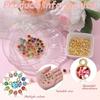 180 Pcs Crystal Birthstone Charms Jewelry Making Beads Pendants with Jump Rings
