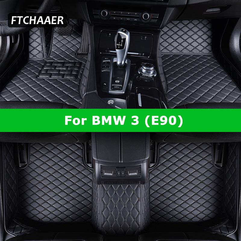 FTCHAAER Custom Car Floor Mats For BMW 3er E90 2005-2013 316-335 Auto Carpets Foot Coche Accessorie