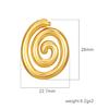Trend 18K Gold Stainless Steel Rotary Thread Earrings Stainless Steel Earrings Women's Earrings Jewelry