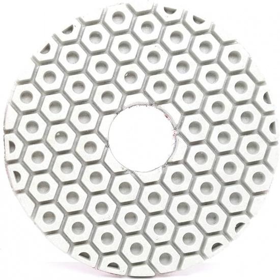 4 Inch Hexagonal Honeycomb Diamond Polishing Pads Wet/Dry for Granite Marble Concrete