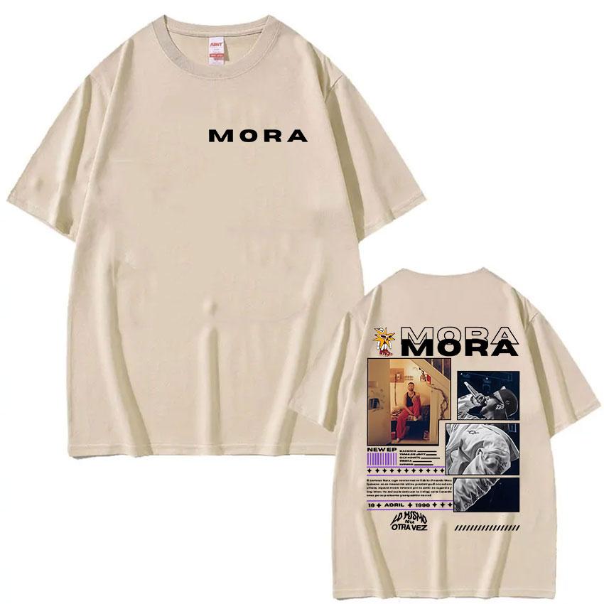 Rapper MORA Tour 2025 New Album Graphic T Shirts Unisex Clothing Hip Hop Gothic TShirt Y2K Vintage Oversized Short Sleeve TShirts