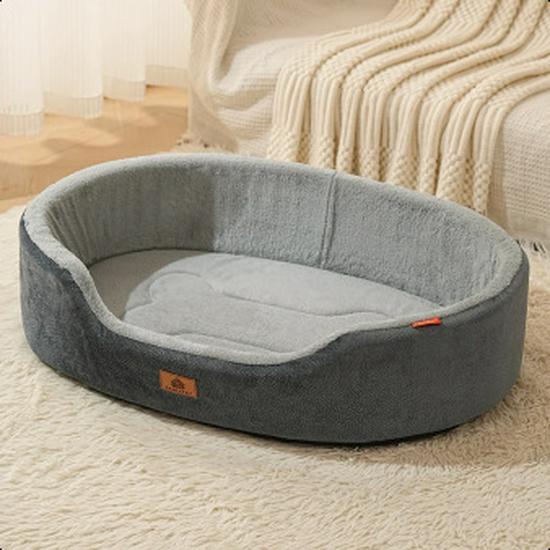 Cama para Cão de Tecido Oxford: Ninho Oval Quatro Estações para Animais de Estimação