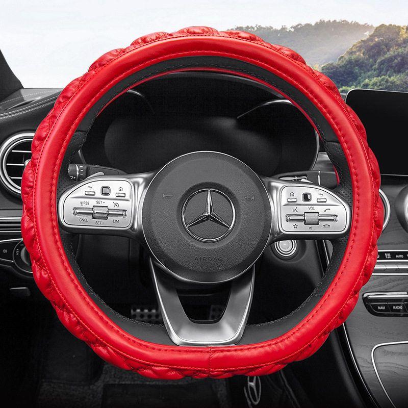 

Manufacturer Wholesale Four-Season Universal Car Steering Wheel Cover, Car Interior Female Fashion Steering Wheel Cover Direct Sales D Type Red 38cm