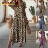 Fashion Summer Spring Short Sleeve V-Neck Casual Dresses Unique Design
