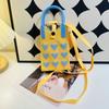 Sweet Love Knitted Mobile Phone Bag Mini Fashion Knitted Crossbody Bag Cute Korean Knit Handbag Phone Pouch