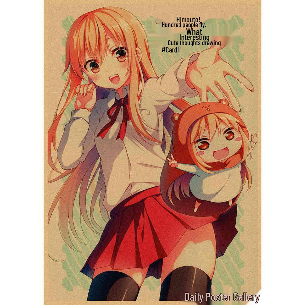 Japanese Anime Himouto! Umaru-chan Retro Kraft Paper Decorative Poster
