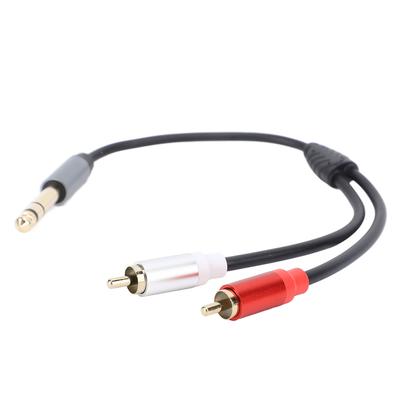6,35mm Stereo Stecker auf 2 Stecker Kabel 11,8 Zoll 6,35mm Stereo Stecker Y Splitter Konverterkabel Adapter