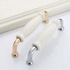 1 Stück Weiße Keramik Türgriffe Moderne Möbelknöpfe Zinklegierung Keramik Griffe Küchenschränke Schranktür Schubladengriff