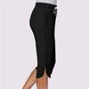 Damen Capri-Hose mit Tunnelzug und Taschen Locker geschnitten Knielang Cropped Jogginghose für Freizeit