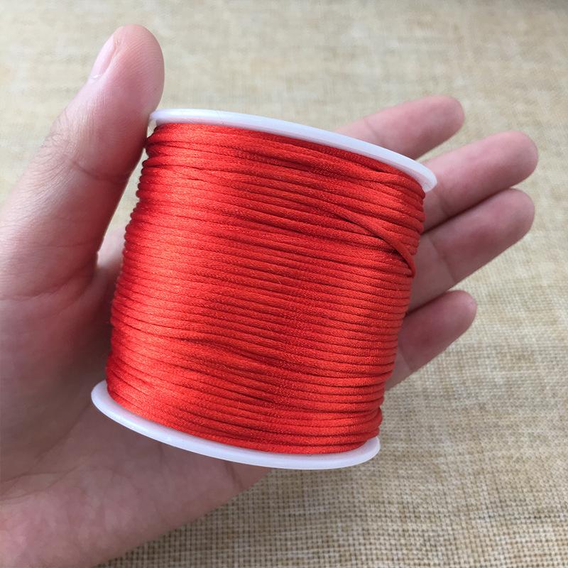 New Small 7# Chinese Knot Rope: Taiwan Silk Red Thread for Weaving Waist Chain